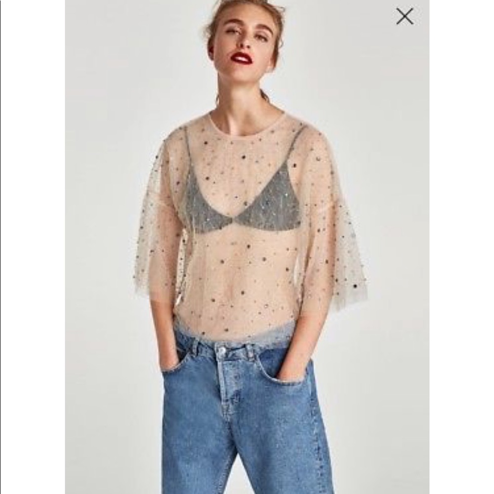 Zara beaded top